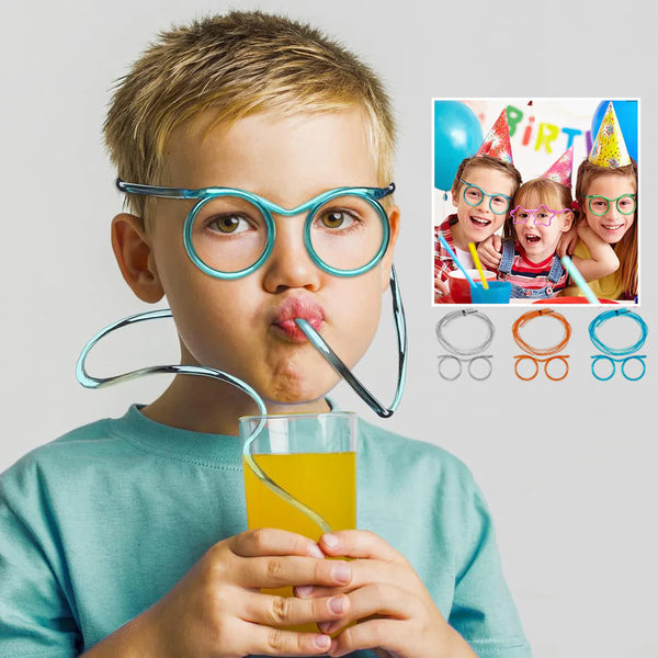 Creative Eyeglasses Straw Drinking