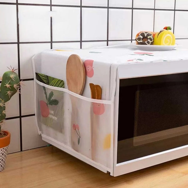 Microwave Dust Safe Cover With Pockets