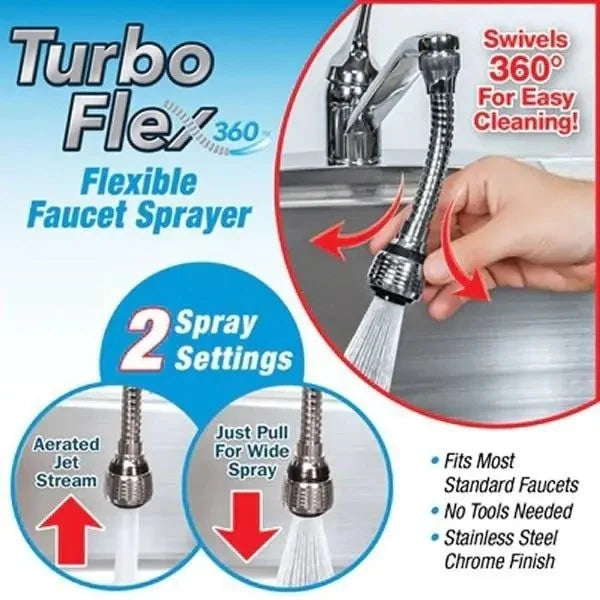 360 Turbo Flex Faucet Steel