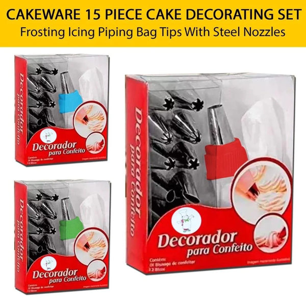 15 Piece Cake Decorating Set