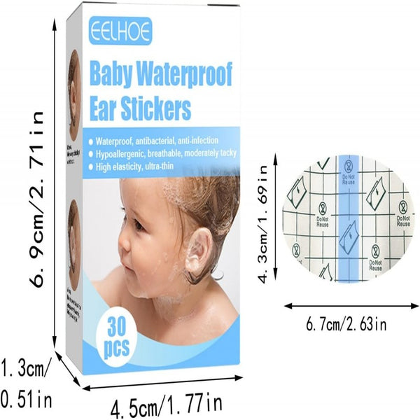 30pcs Baby Waterproof Ear Patch Stickers Ear Protector