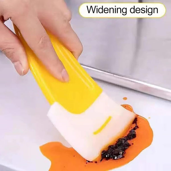 These pan cleaOil Stain Cleaning Silicone Scrapper