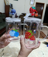 Kids Fruit Printed Cup with Straw