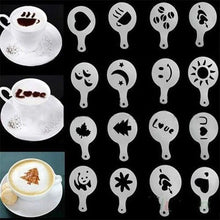 16 PCS Plastic Fancy Coffee Template