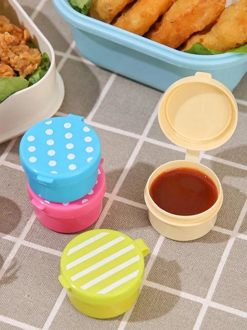 4 Pcs Mini Sauce & Seasoning Containers