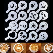 16 PCS Plastic Fancy Coffee Template