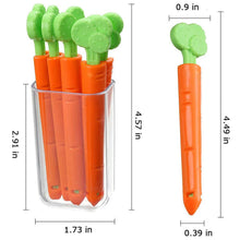 Food Sealing Clip Carrot Shape 5Pcs