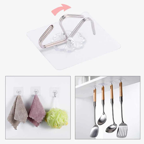 10 Pcs Adhesive Wall Hooks