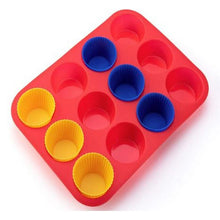 10 Pcs Reusable Silicone Cupcake Moulds