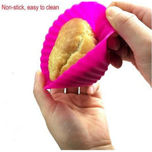 10 Pcs Reusable Silicone Cupcake Moulds