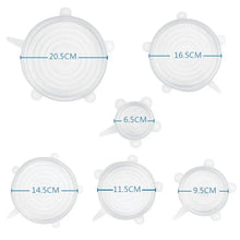 6 Pieces Silicon Lids