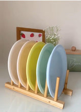 Bamboo Wood Plate Stand