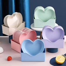 8 Pcs Heart Shaped Spit Bone Dish Plates