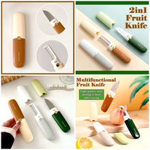 Multifunctional 2 in 1 Stainless Steel Fruit Knife Peeler