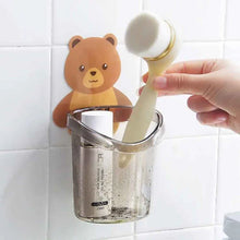 Bear Toothbrush Holder Cup Wall Mounted