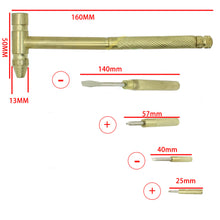 5 In 1 Micro Mini Multifunction Multi Brass Hammer