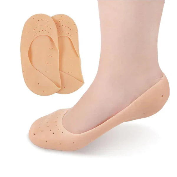 (Combo Of 2) Silicone Socks And Anti Heel Protector(2in1)