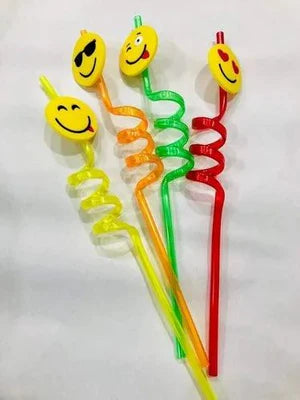 4pcs/pack Fruit Cartoon Party Decoration Straw