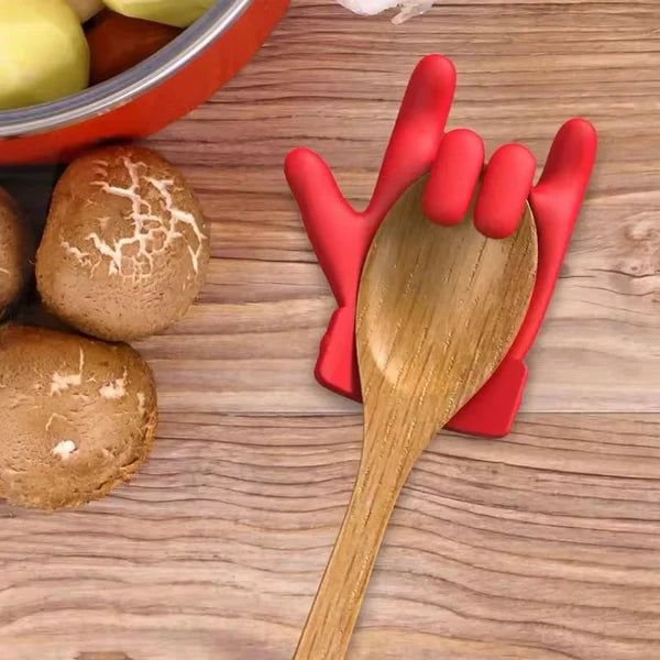 Hand Shape Spoon Lid Pot Holder