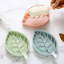 Leaf Shaped Soap Holder With Drain Tray