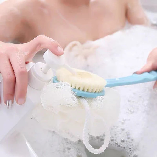 Long Handle Double-sided Bath Ball Shower Brush