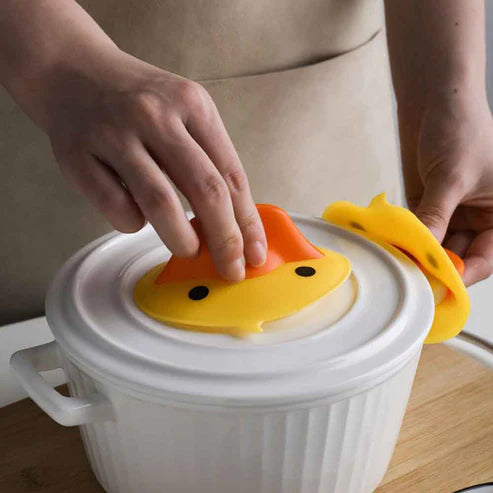 Silicone Mini Pot Holder Duck Shape