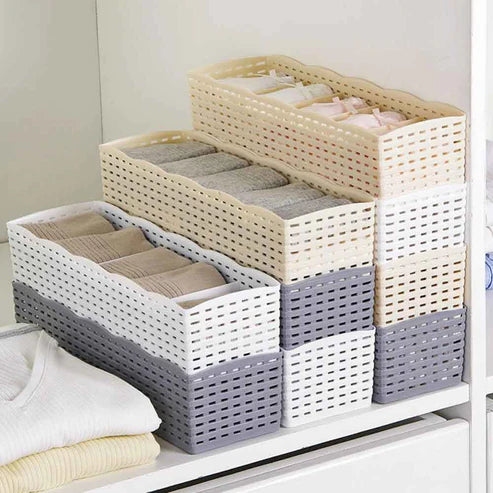 Socks Organizer 5 Grid Storage Basket