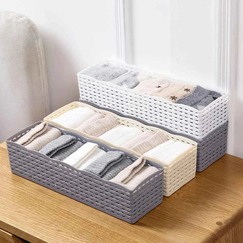 Socks Organizer 5 Grid Storage Basket