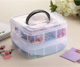 2 Layer Portable Necklace And Ring Storage Box