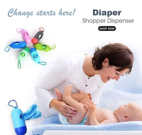 PORTABLE BABY WASTE BAG WITH 2 REFILL