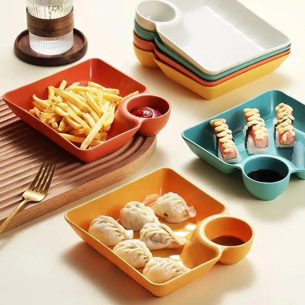 Snack Plate With Sauce Dish