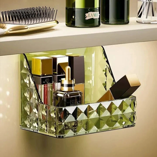 Diamond Pattern Luxurious Hanging Makeup Organizer