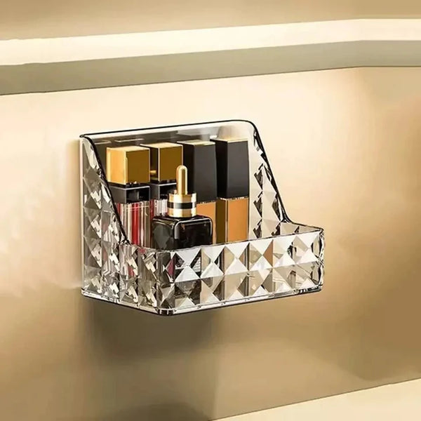 Diamond Pattern Luxurious Hanging Makeup Organizer