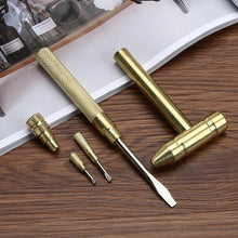 5 In 1 Micro Mini Multifunction Multi Brass Hammer