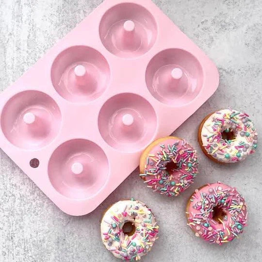 6 HOLE SILICONE DONUT SHAPE MOLD