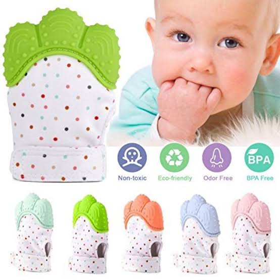 Silicone Baby Teether Mitten Glove