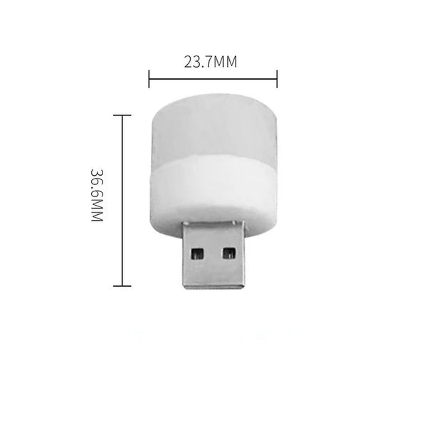 Pack Of 2 - Pocket Mini LED Night Light USB Plug Lamp.