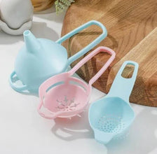 Set of 3 Egg Separator Funnel & Strainer Set