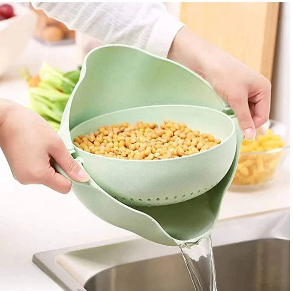 2-in-1 Multifunction Kitchen Colander/Strainer Bowl Set