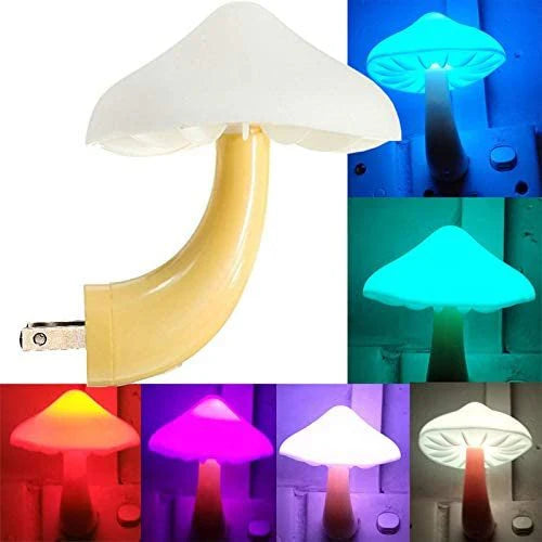 LED Sensor Mushroom Night Light Plug in Lamp