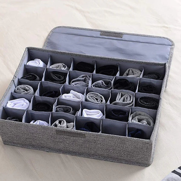 Underwear Socks Storage Organizer With Foldable Closet Drawer Divider