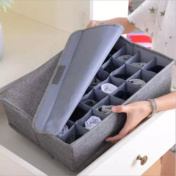 Underwear Socks Storage Organizer With Foldable Closet Drawer Divider